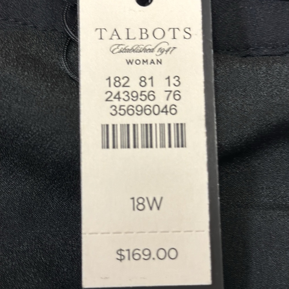 Plus size Talbots silk pleated black skirt - Picture 8 of 8